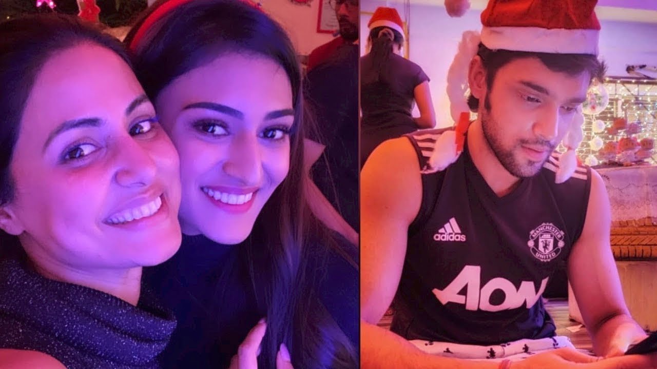 INSIDE VIDEO : Erica Fernandes & Parth Samthaan Christmas Celebration with Hina Khan