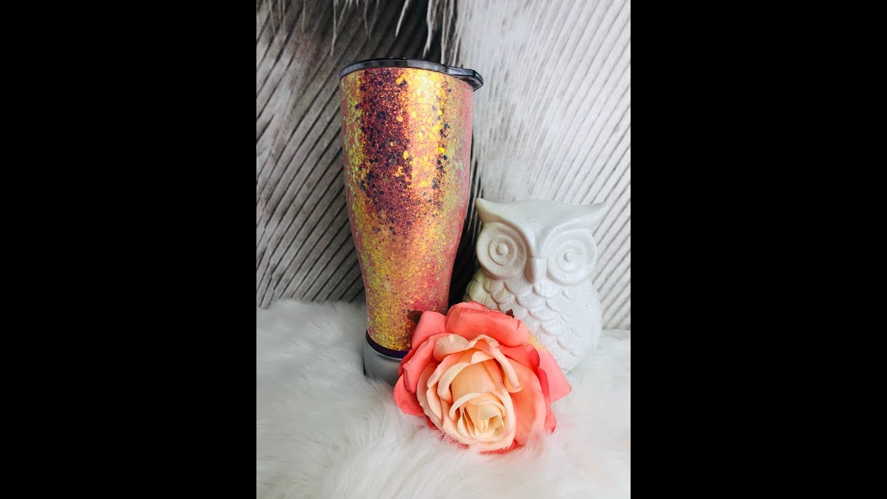 How to Epoxy a Chunky Glitter Tumbler Hang Method