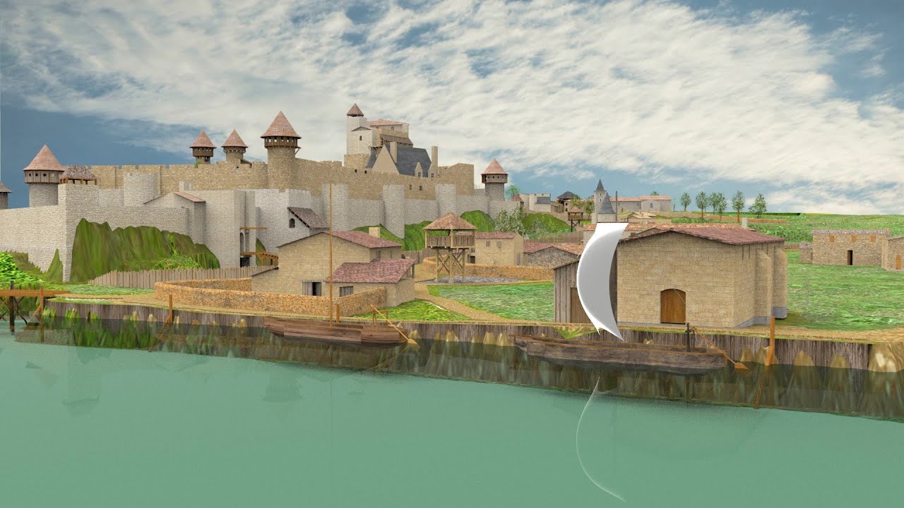 Essai de reconstitution de château de Talmont fin XVIème siècle