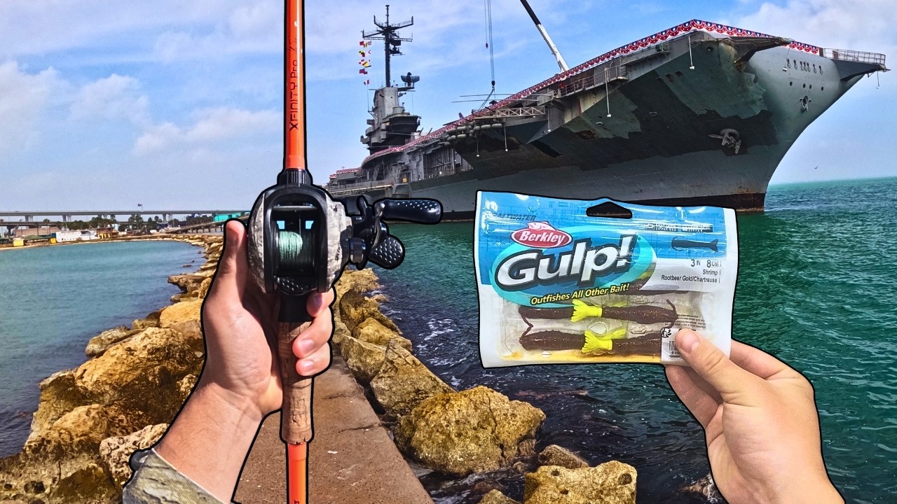 Corpus Christi Jetty Fishing Near USS Lexington | Texas Saltwater Fishing