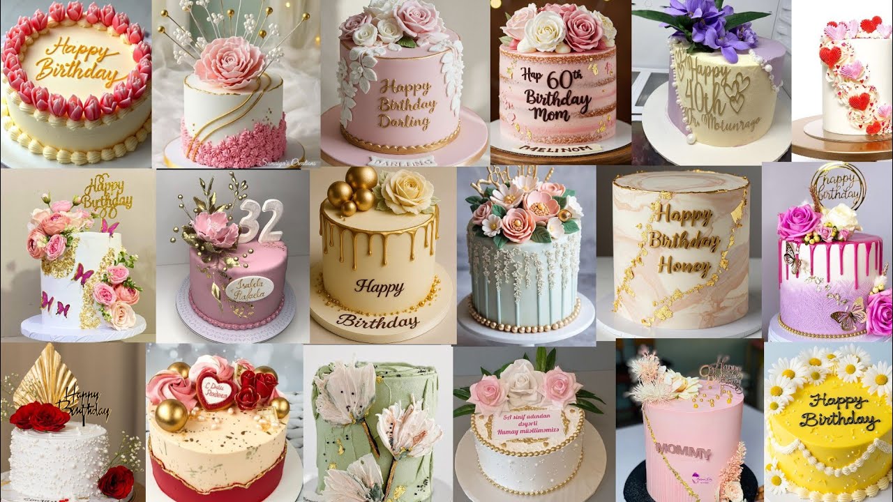 Elegant Cake Designs For Ladies/Birthday Cake Designs/Cake Designs For Girls 