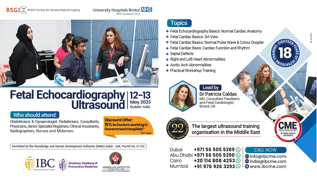 Fetal Echocardiography Ultrasound | IBC Medical Services | 12-13 May 2023
