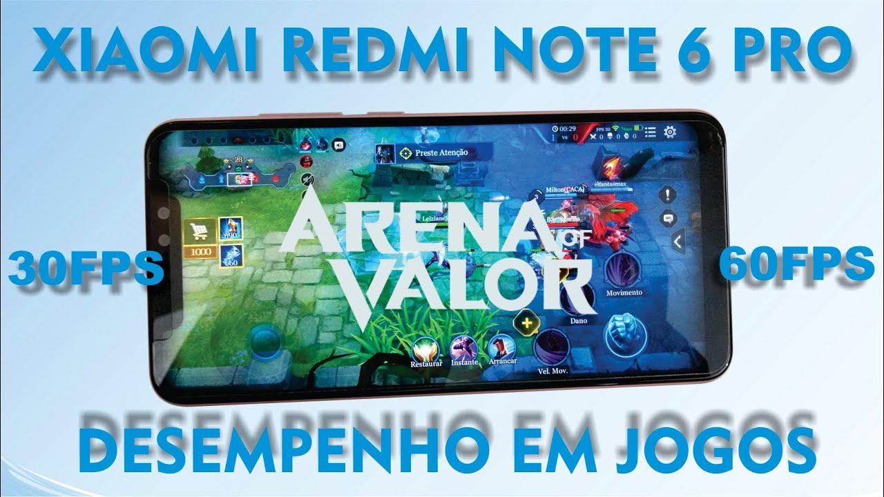 Xiaomi Redmi Note 6 Pro - Desempenho em jogos! Arena Of Valor, Free Fire e mais jogos