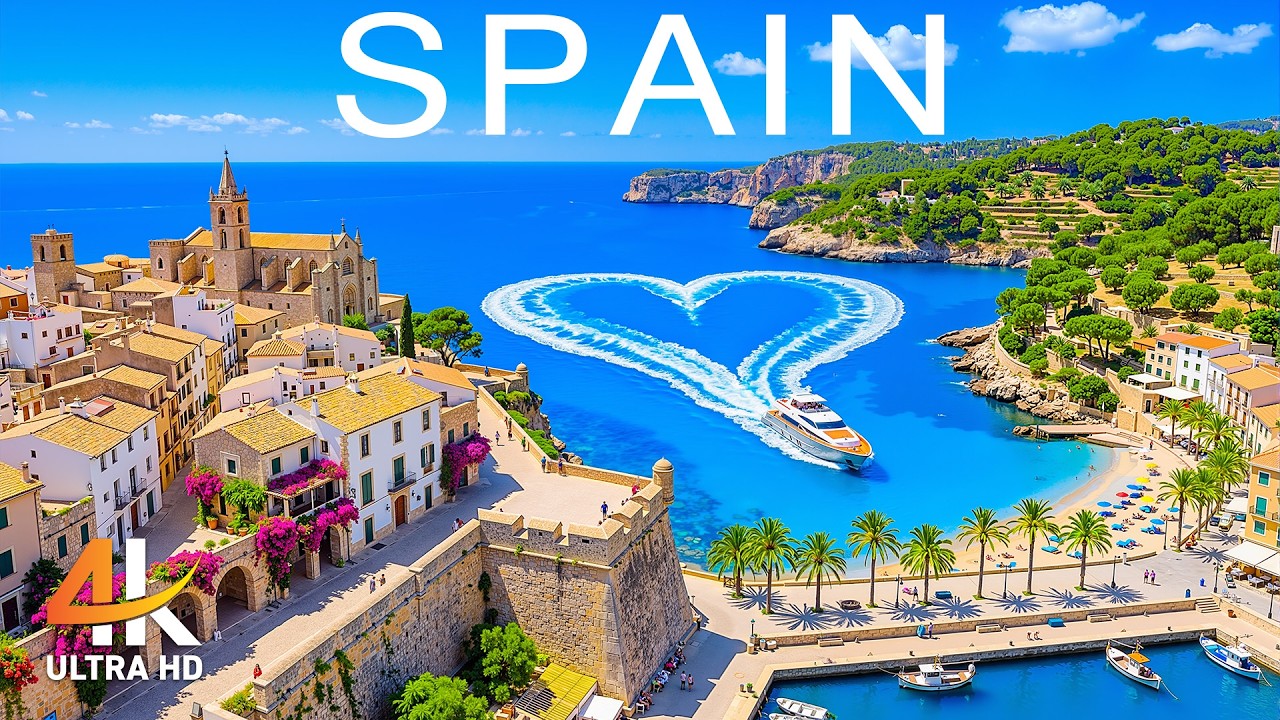 Spain 4K Barcelona & Mediterranean Coast | Iconic Architecture & Coastal Vibes