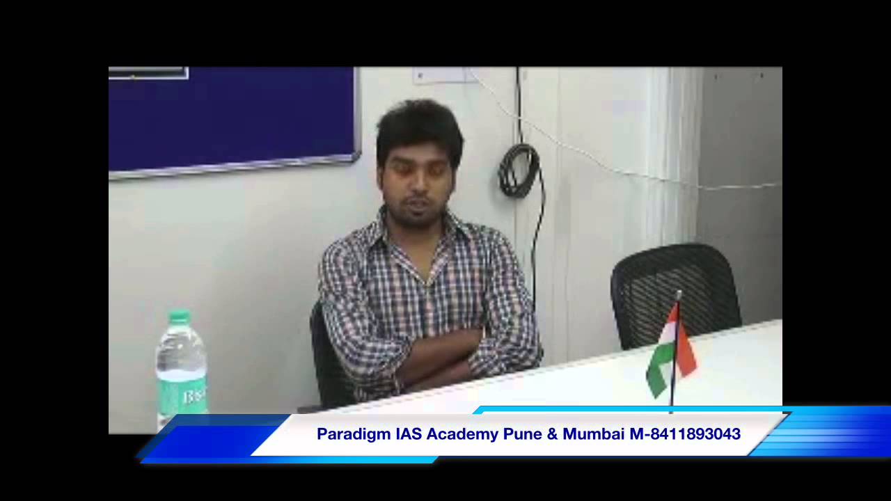 Paradigm IAS Academy Pune & Mumbai- Mukund