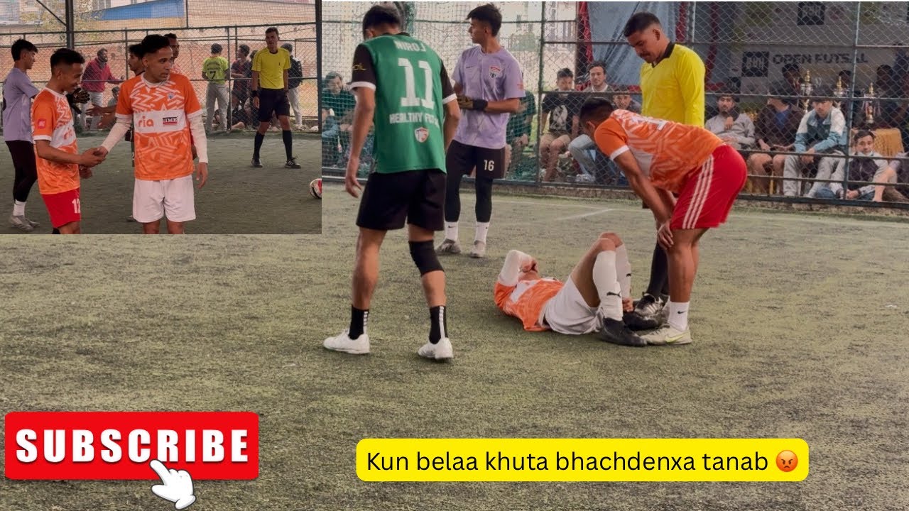 Himalayan fc vs healthy futsal 🔥 khutaaa jhandaii bhachiyooo 😡 garo cha futsal khelnaa ne