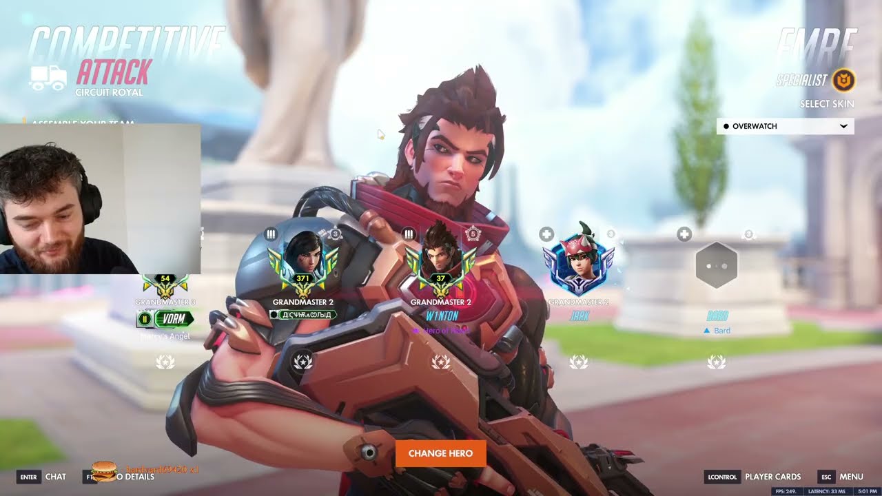 19,990 DMG😮‍💨 Dafran TOP 100 Emre Gameplay Overwatch Season 1