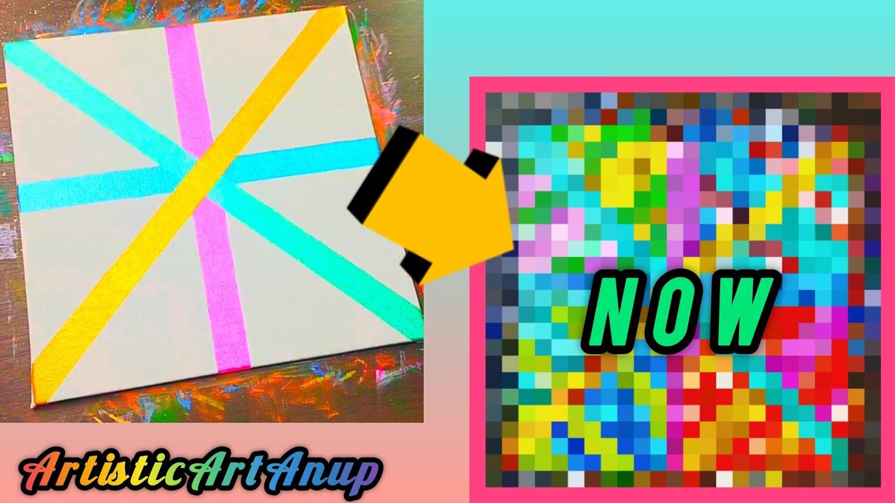 Colours in canvas Abstract painting | Acrylic Painting | Modern art 