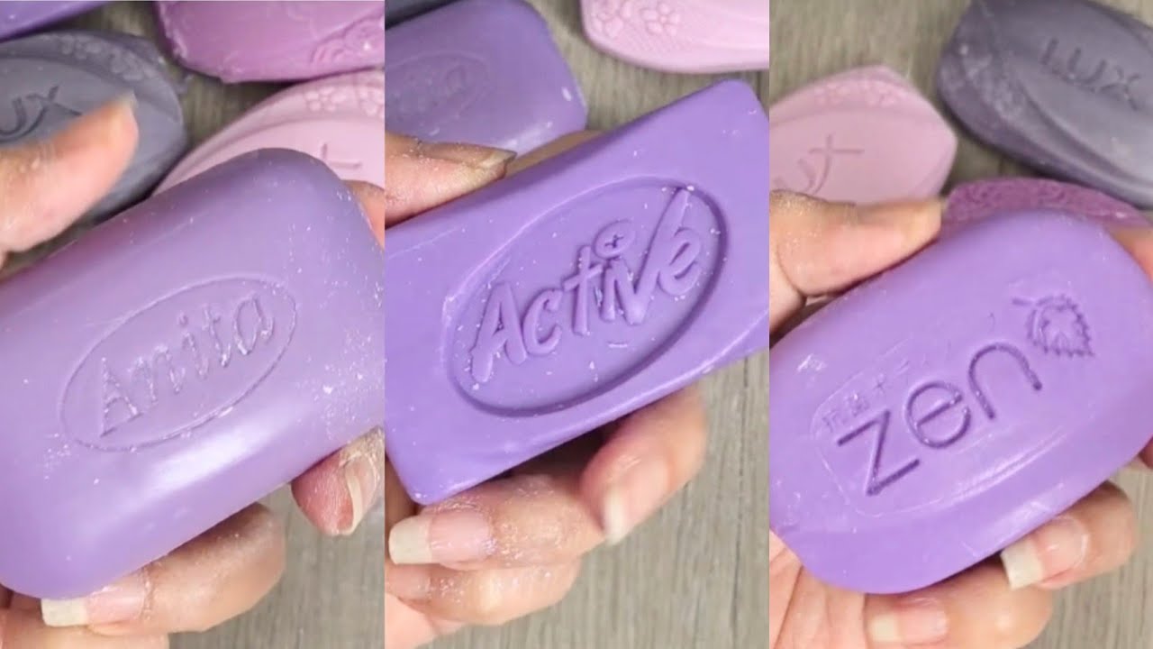 Purple Soap Set Cutting Relaxation Asmr 🧼 💜 #asmrsoap #satisfying #sospcarving 