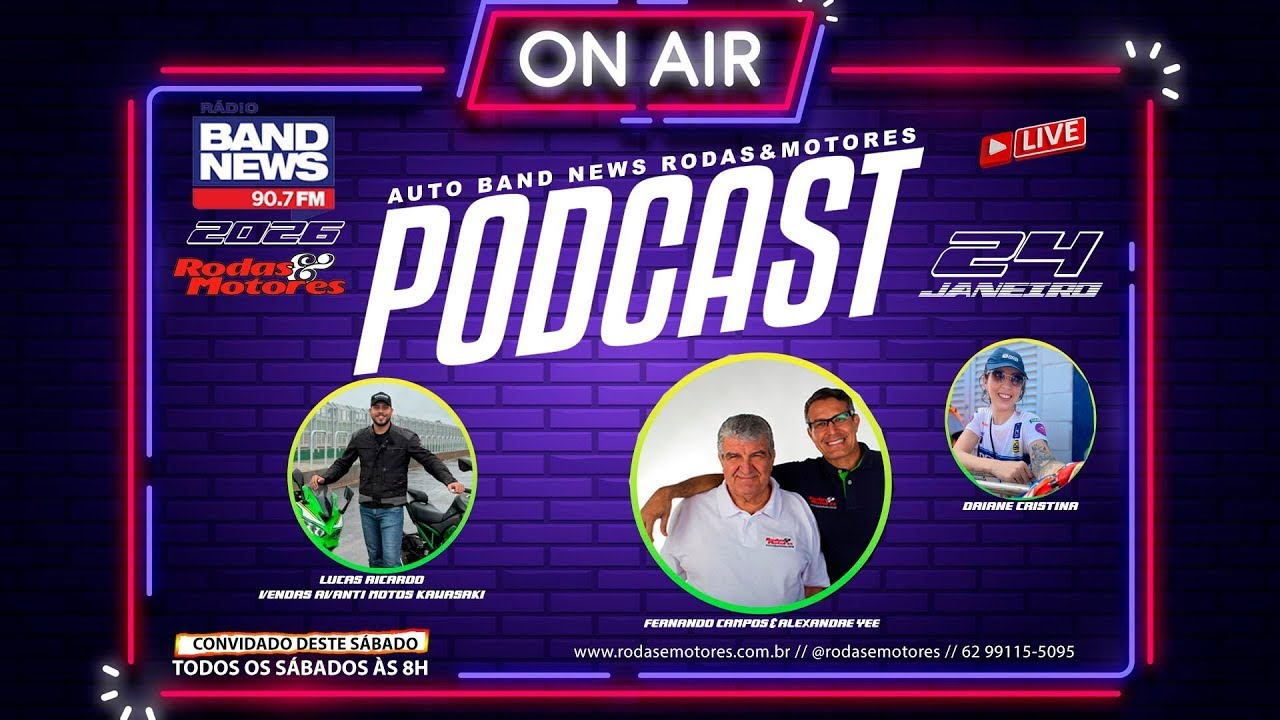 🔴 AO VIVO - AUTO BAND NEWS RODAS&MOTORES0 24/01/2026  -  PODCAST 129 -  Rodas & Motores
