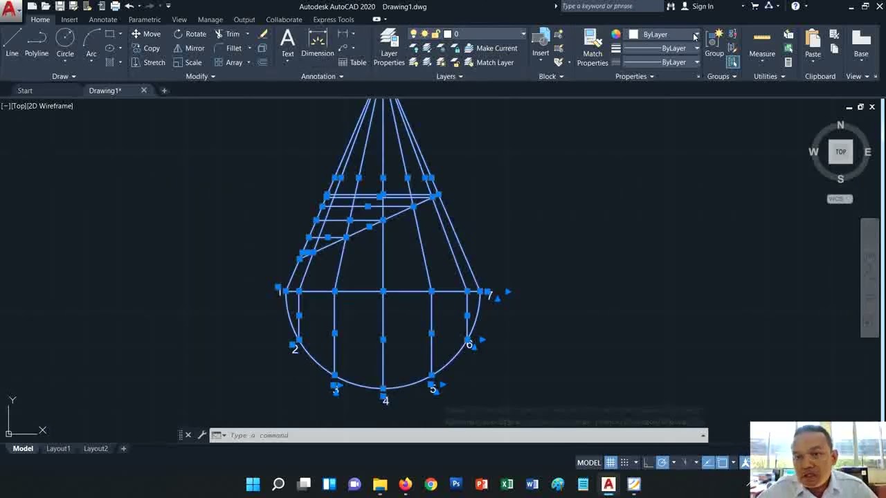 Totorial Bentangan Kerucut Tegak