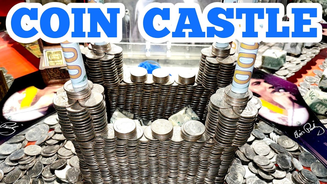 COIN CASTLE ... Inside The High Limit Coin Pusher Jackpot WON MONEY ASMR