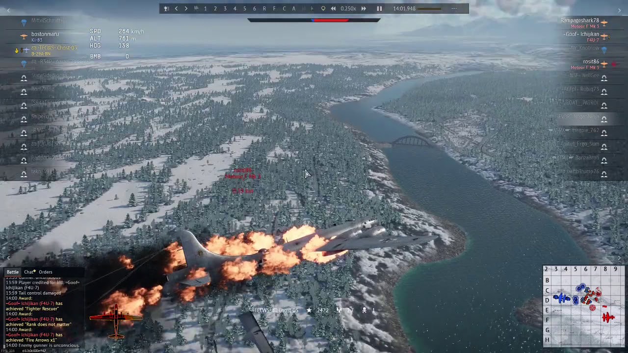Who needs missiles to kill bombers? (B29 SNEB kill)