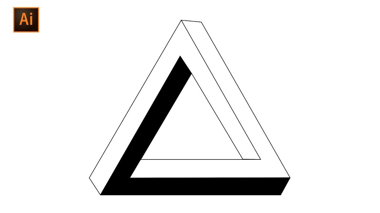 Triangles 3D Shape in Illustrator CC