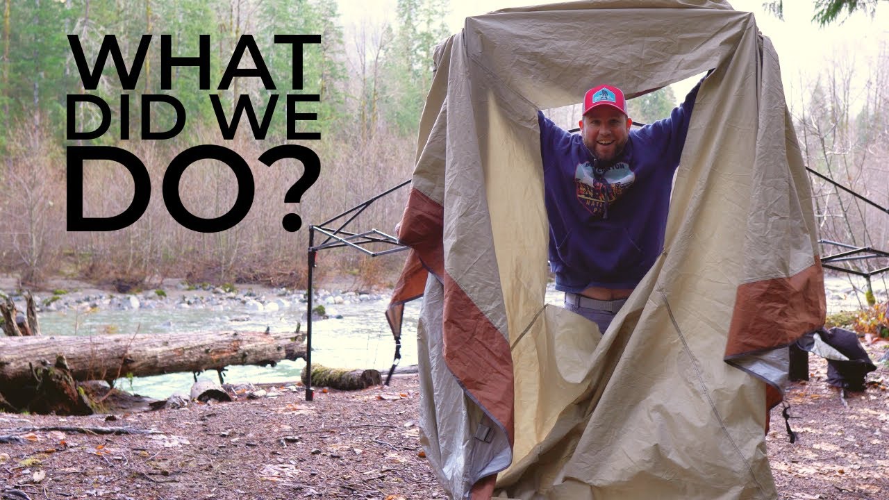 Did We Just Ruin Our Canopy? | Snow & Rain Camping Hack