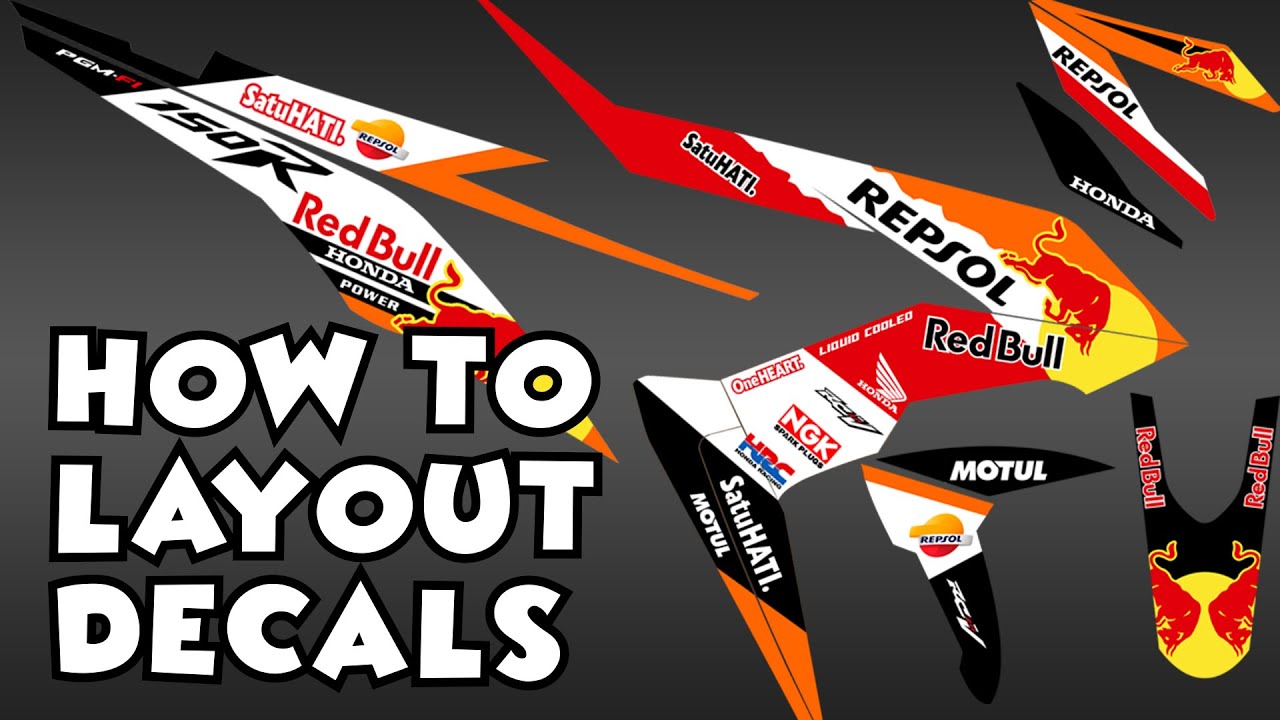 How to make Decals using Photoshop - Honda RS 150