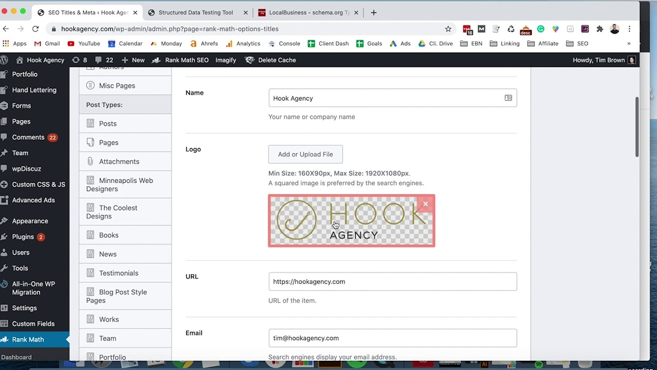 Setup Local Schema with RankMath