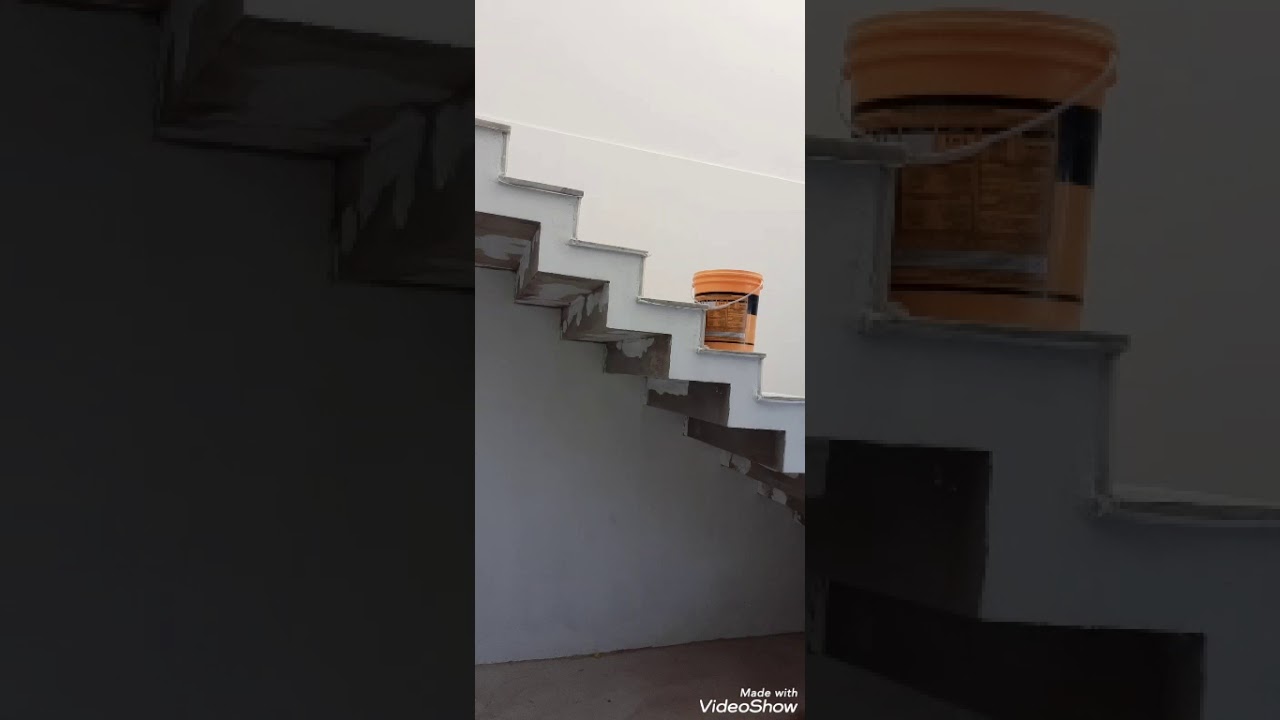 efeito cimento queimado em escada