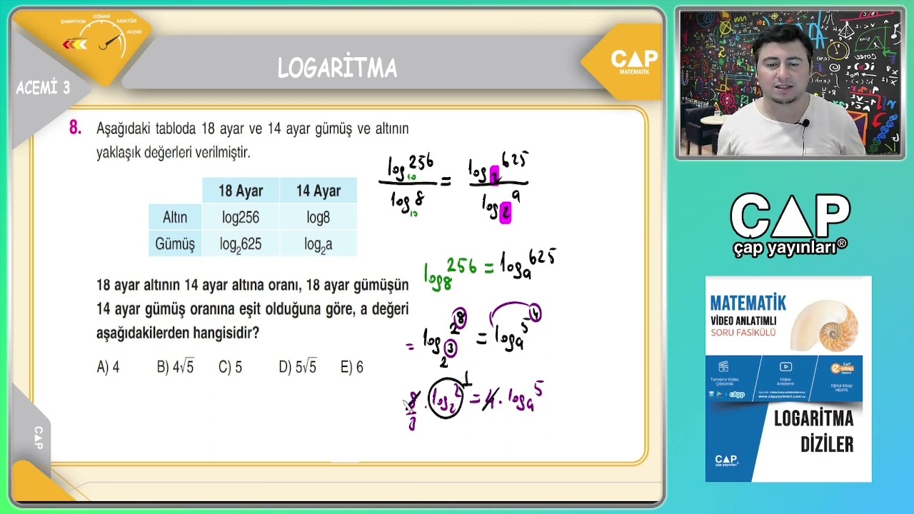 Logaritma Fasikülü -Acemi Testi 3 (Sayfa 85)