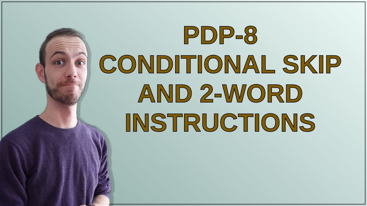 Retrocomputing: PDP-8 conditional skip and 2-word instructions