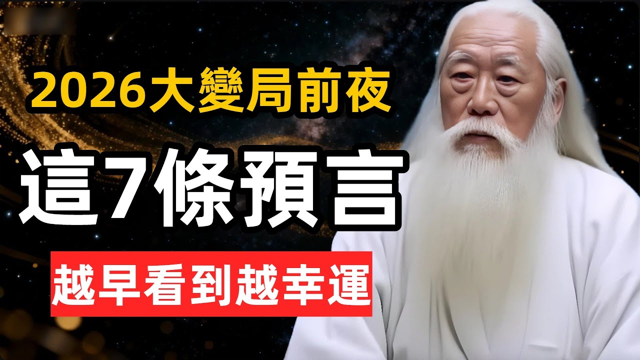 2026大變局前夜，這7條預言不得不看。#九紫離火