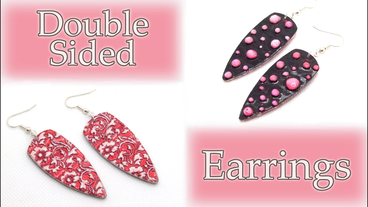 Let's Use a Resin Art Technique to Make Double Sided Polymer Clay Earrings