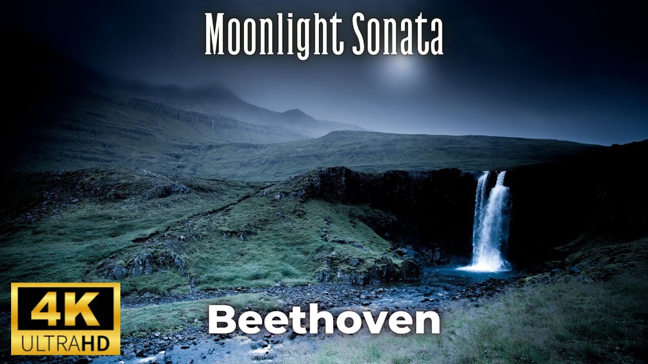 Beethoven - Moonlight Sonata | Бетховен - Лунная соната (полностью)-Ночное небо 4K