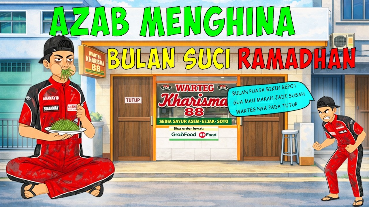 Azab Menghina Bulan Suci Ramadhan & Menolak Untuk Puasa | Kartun Animasi Drama