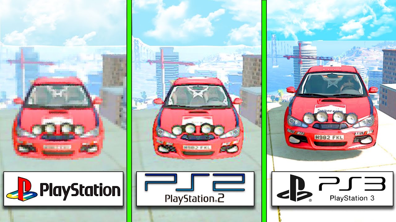 BeamNG.drive Playstation 1 vs Playstation 2 vs Playstation 3 | 1994 VS 2000 VS 2007 COMPARISON