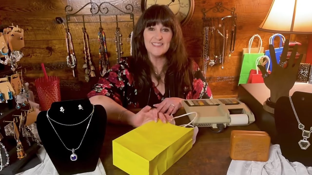 Gift Shop Jewelry Store Role-play (No talking) Jewelry tagging ~ Cleaning ~ Beading~Gift wrap~ASMR