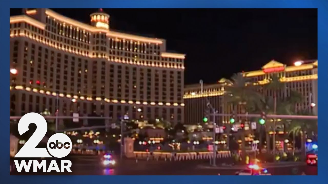 Homicide scene footage outside Las Vegas Bellagio Hotel