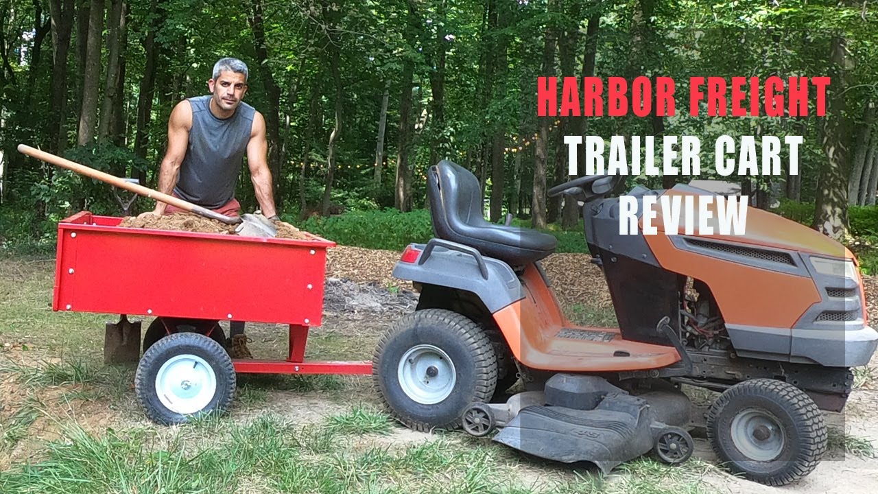 Обзор грузовой тележки для прицепа Harbor Freight — тележка Haul Master Trailer — тележка-косилка...