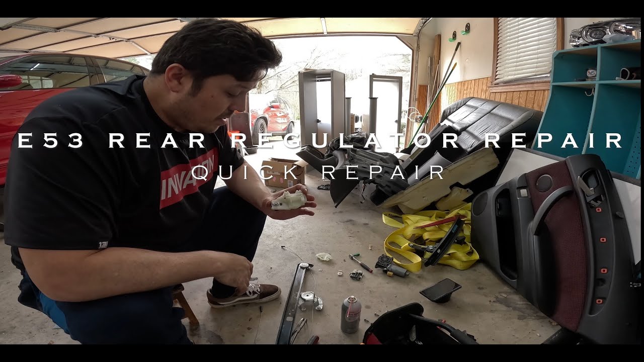 E53 X5 Rear window regulator repair