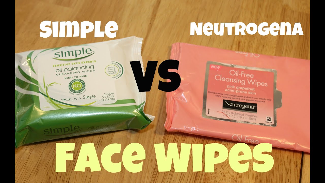 Comparing 2 Face Wipe Drug Store Products (Simple and Neutrogena)