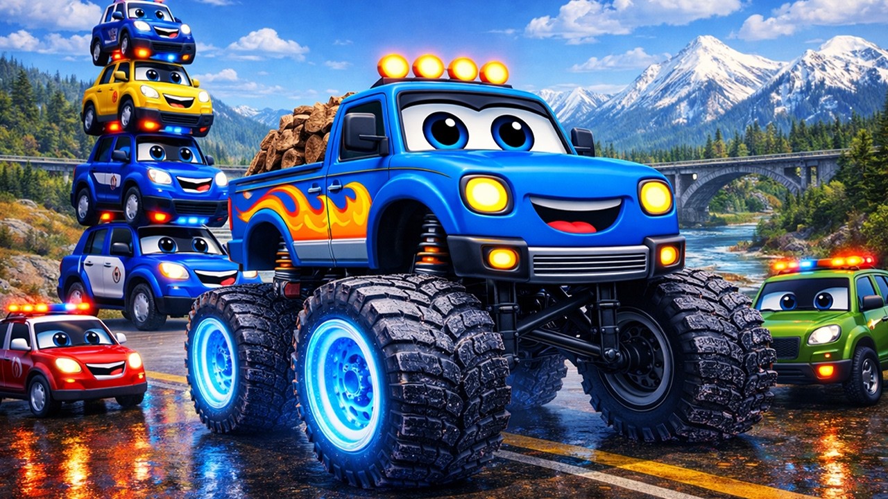Falling Into the Lake! 💦🚛 | The Garbage Truck Disrupts the Peaceful Water | Vehicles Animation