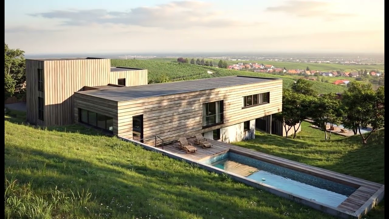 Visite 3D d'une maison ossature bois - Philippe Zerbib architecte