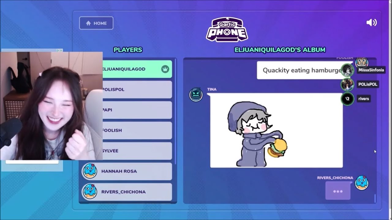 Tina, Juan, Rivers, Foolish, Sylvee, Missa y más dibujan a Quackity en Gartic Phone📞😊| Subtitulado🌎