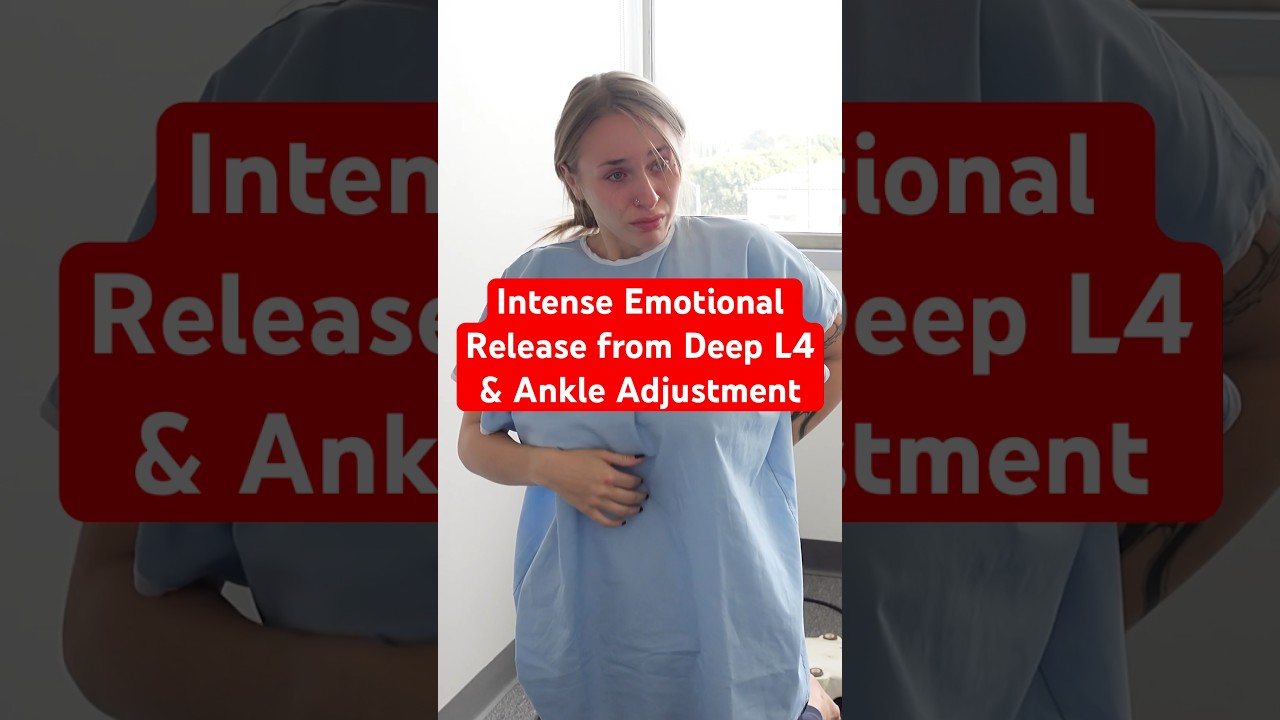 Intense Emotional Release from Deep L4 & Ankle Adjustment #shorts