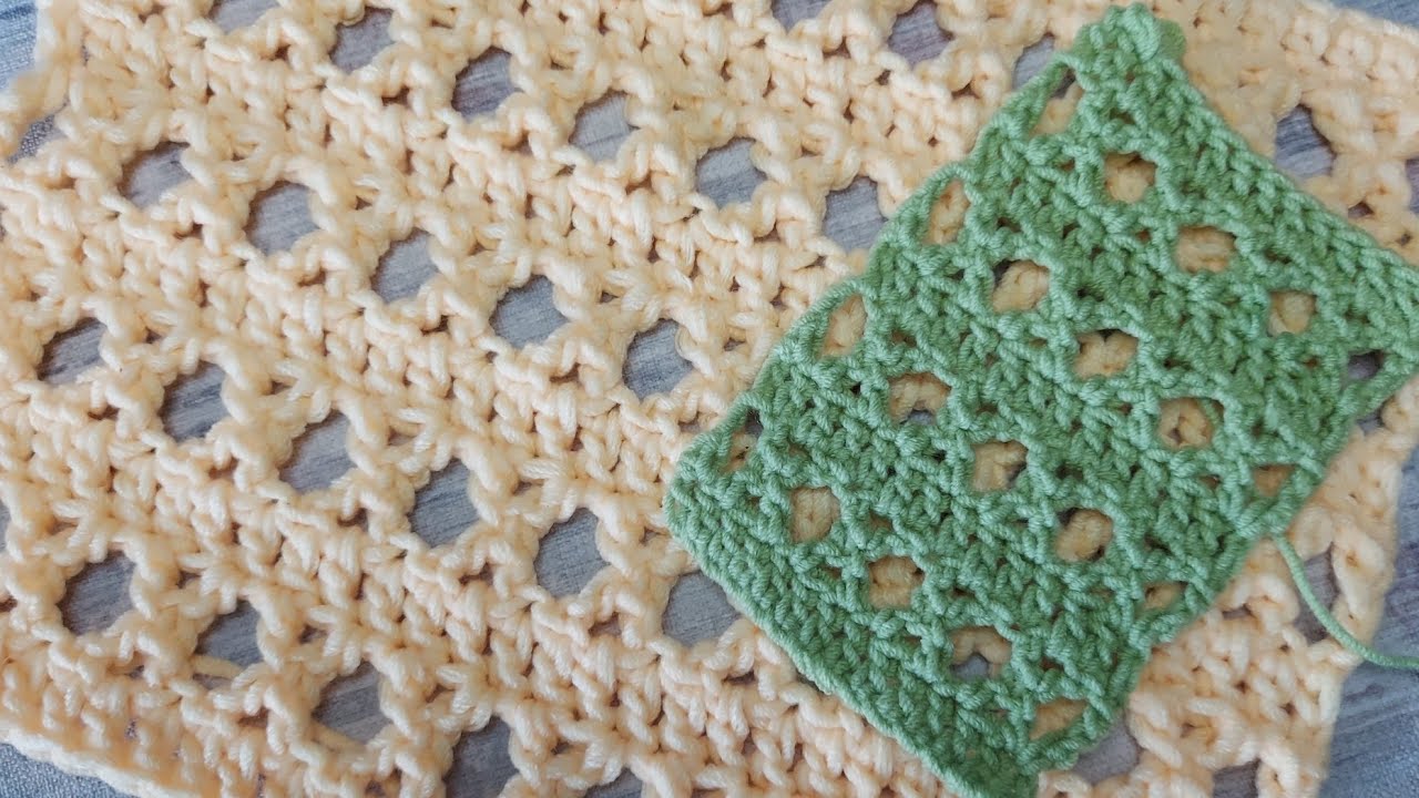 Lace 2 Row Repeat Crochet Pattern | Cross Stitch Crochet | X Stitch Crochet | Crochet Stitches