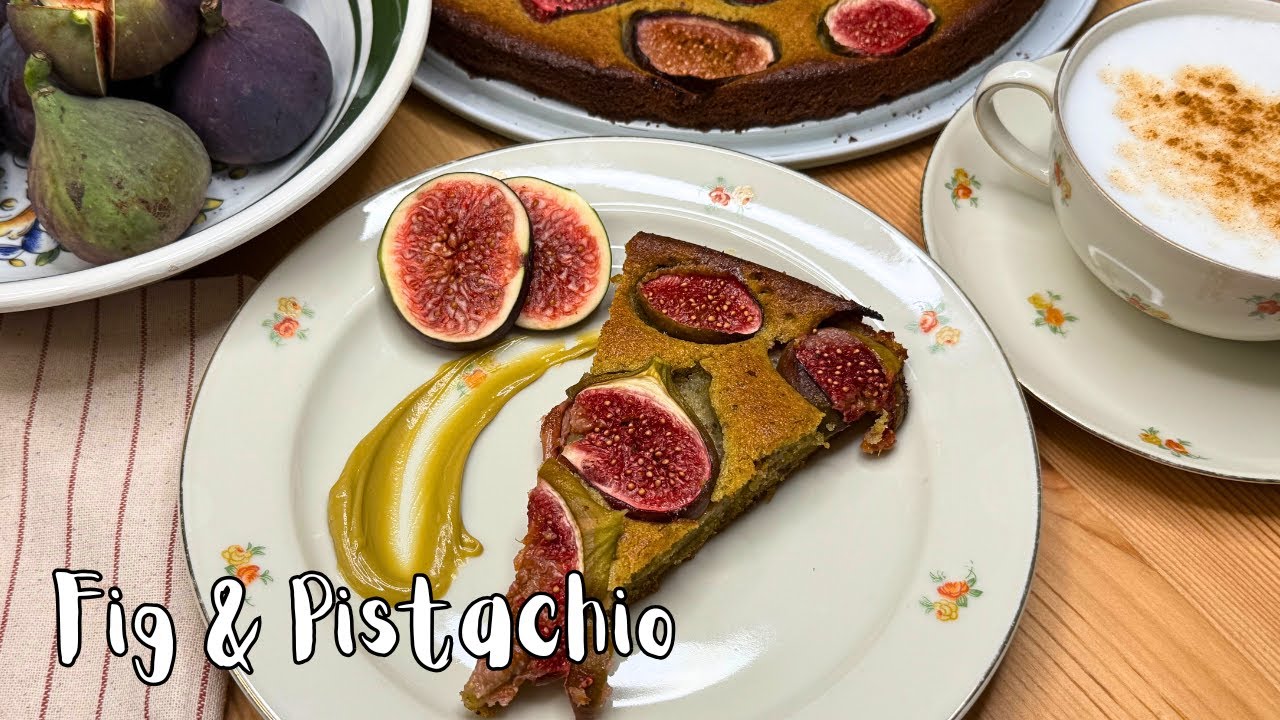 Fancy & Easy Homemade Cake | A Beautiful & Colorful Pistachio & Fig Recipe
