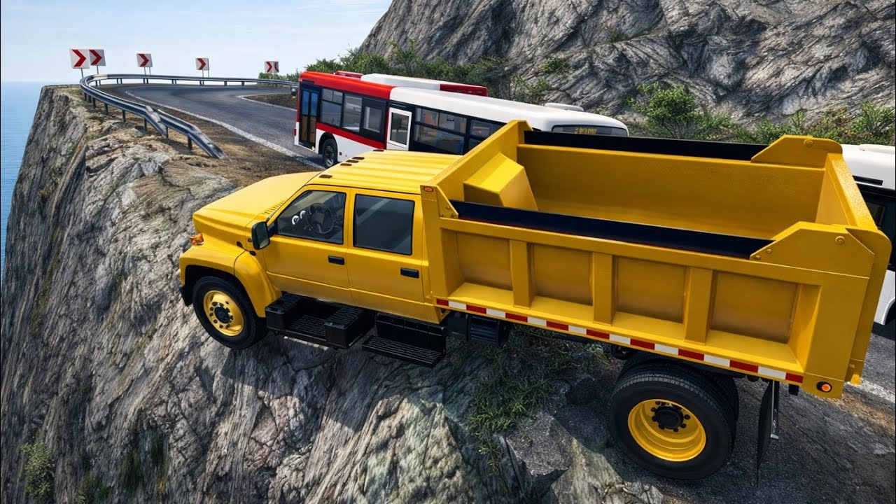 Cars Try to Pass… But a Parked Vehicle Dooms Them All 😱 | BeamNG.drive