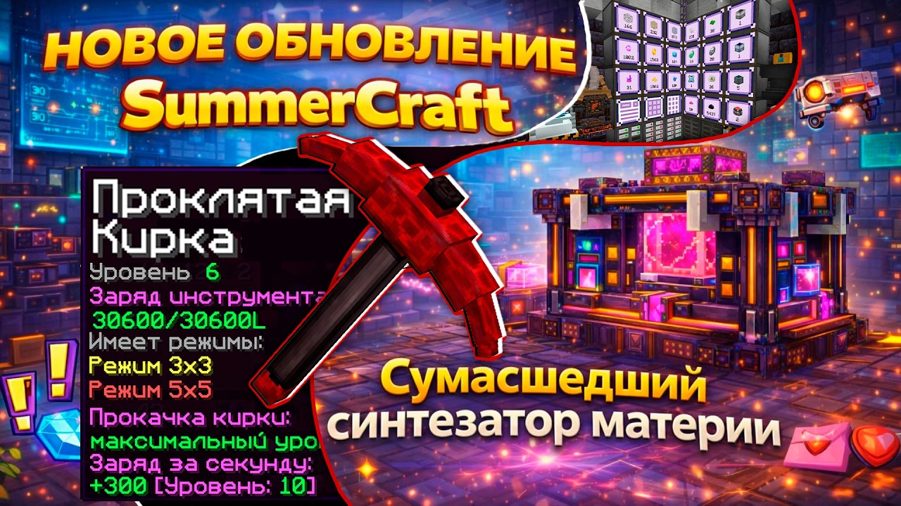 СУМАСШЕДШИЙ СИНТЕЗАТОР МАТЕРИИ &bull; БЕСКОНЕЧНАЯ ЯЧЕЙКА на SummerCraft ► LavaTech#8