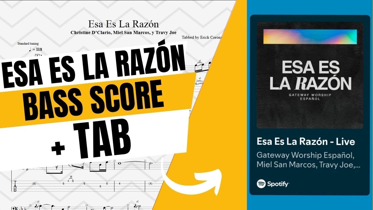 Esa Es La Razón - Gateway Worship Español | Bass Score + Tab