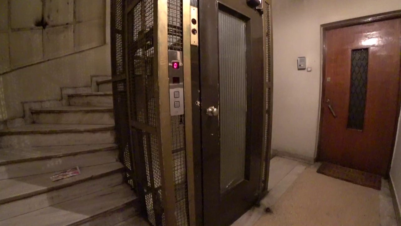 Greece, Athens, Acadimias 69, UNIQUE elevator - going down