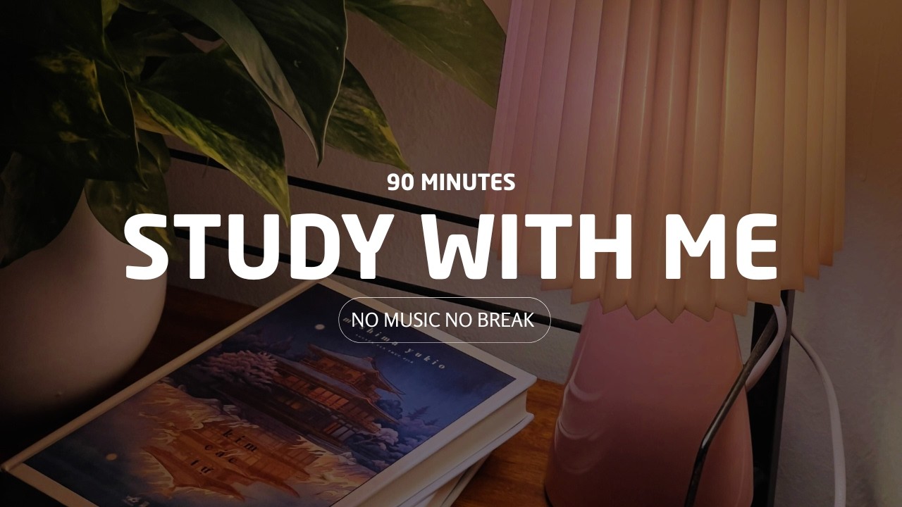 Study with me | 90 minutes  | No music | No break