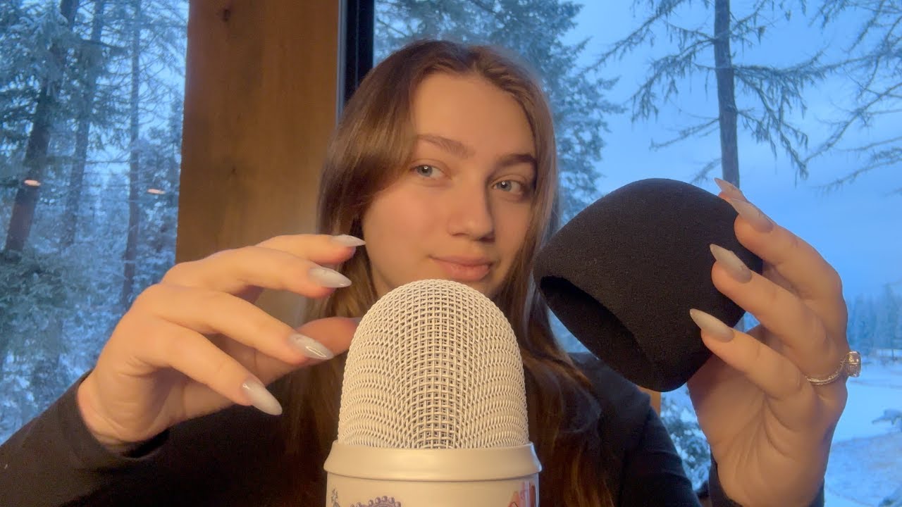 ASMR Bare/Foam Mic Scratching + mouth sound assortment (No Talking)