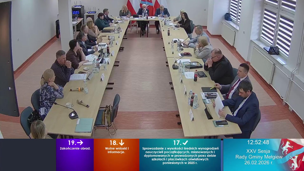 XXV zwyczajna Sesja Rady Gminy Mełgiew (26.02.2026)