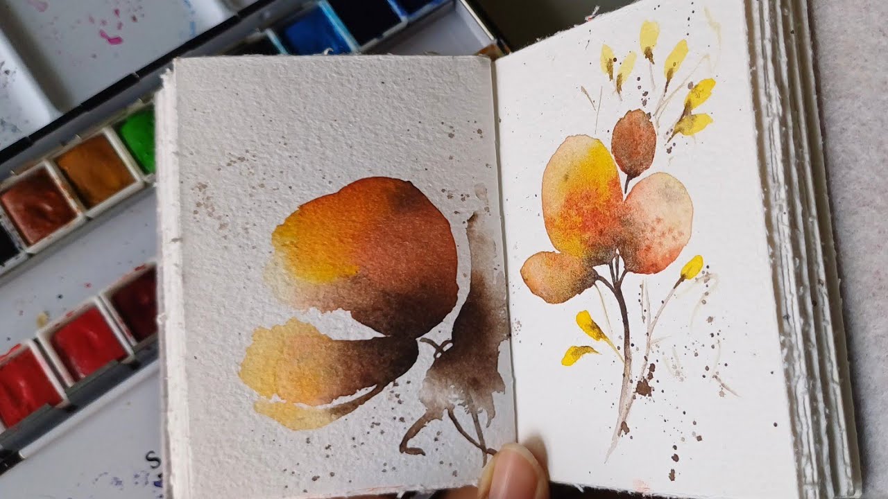 Get creative with watercolor journal/page- 7