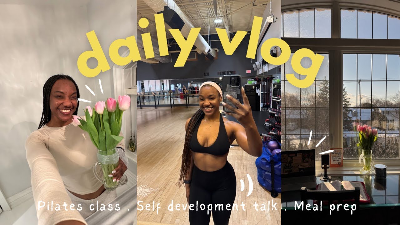 Daily Vlog diaries: spend a day with me , Pilates class, meal prep and lots of yapping 💕