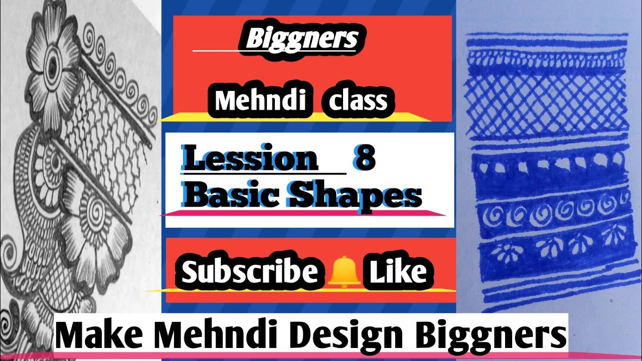 Mehndi Class-8 /how to learn Mehndi for beginners/flower bunches,leaves, Arabic line/mehndi class
